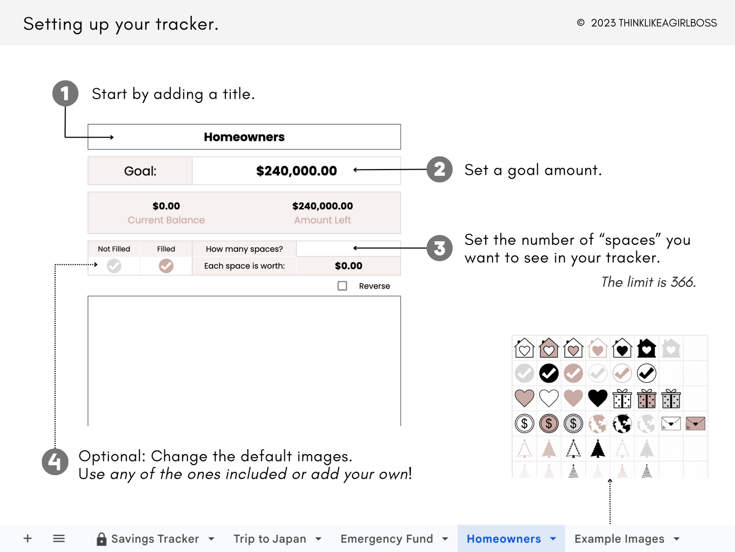 Simple Savings Tracker - Pink - V1