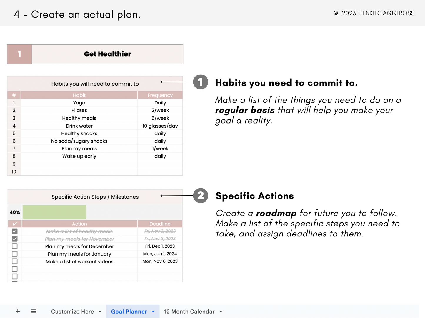 The Ultimate Goal Planner - V1 Pink