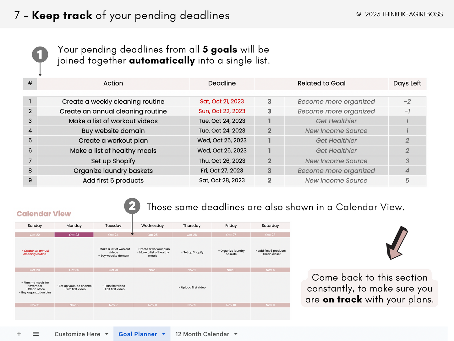 The Ultimate Goal Planner - V1 Pink