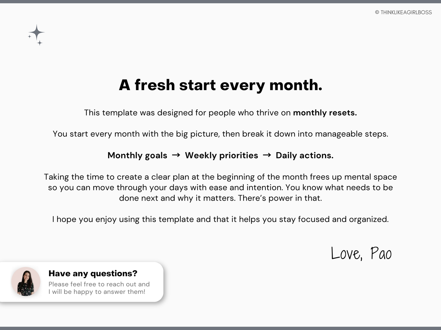 Monthly Planner - V2 BW - Premium Edition