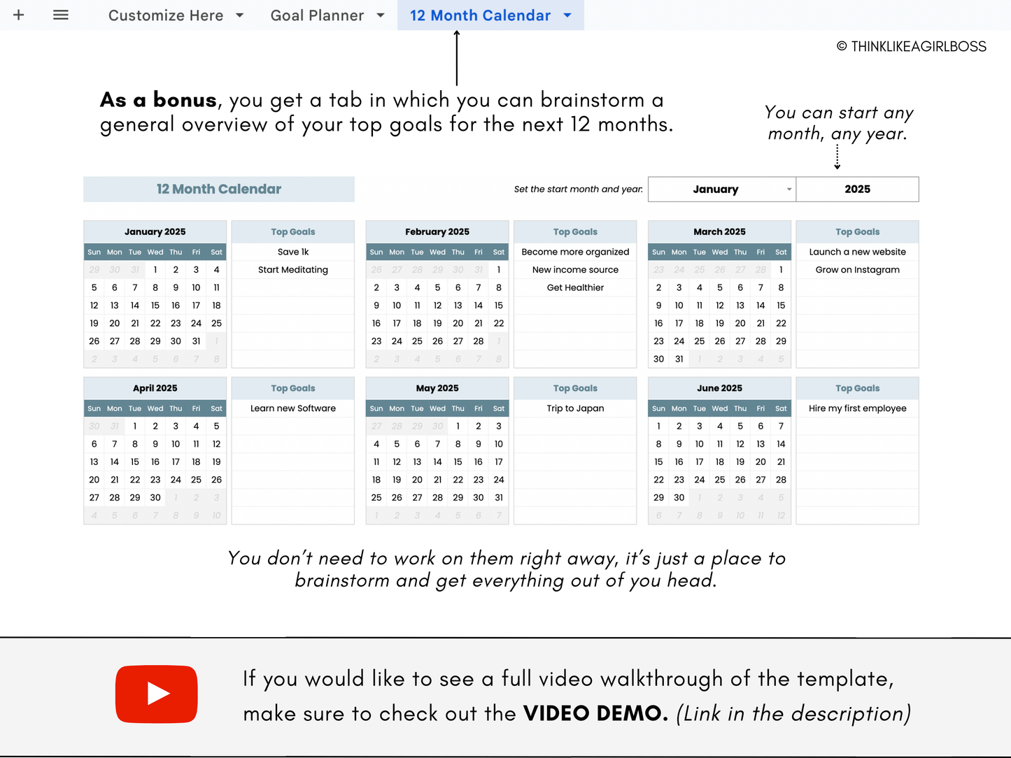 The Ultimate Goal Planner - V1 Blue