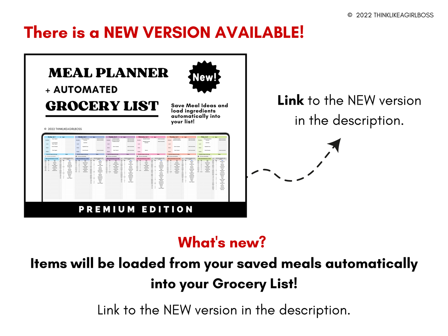 Meal Planner - V2 Extended Version