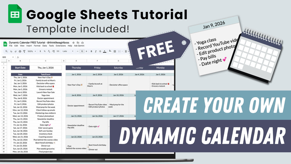FREE YouTube tutorials – Think Like A Girl Boss