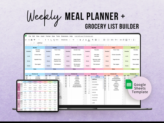 Meal Planner - V2 Extended Version