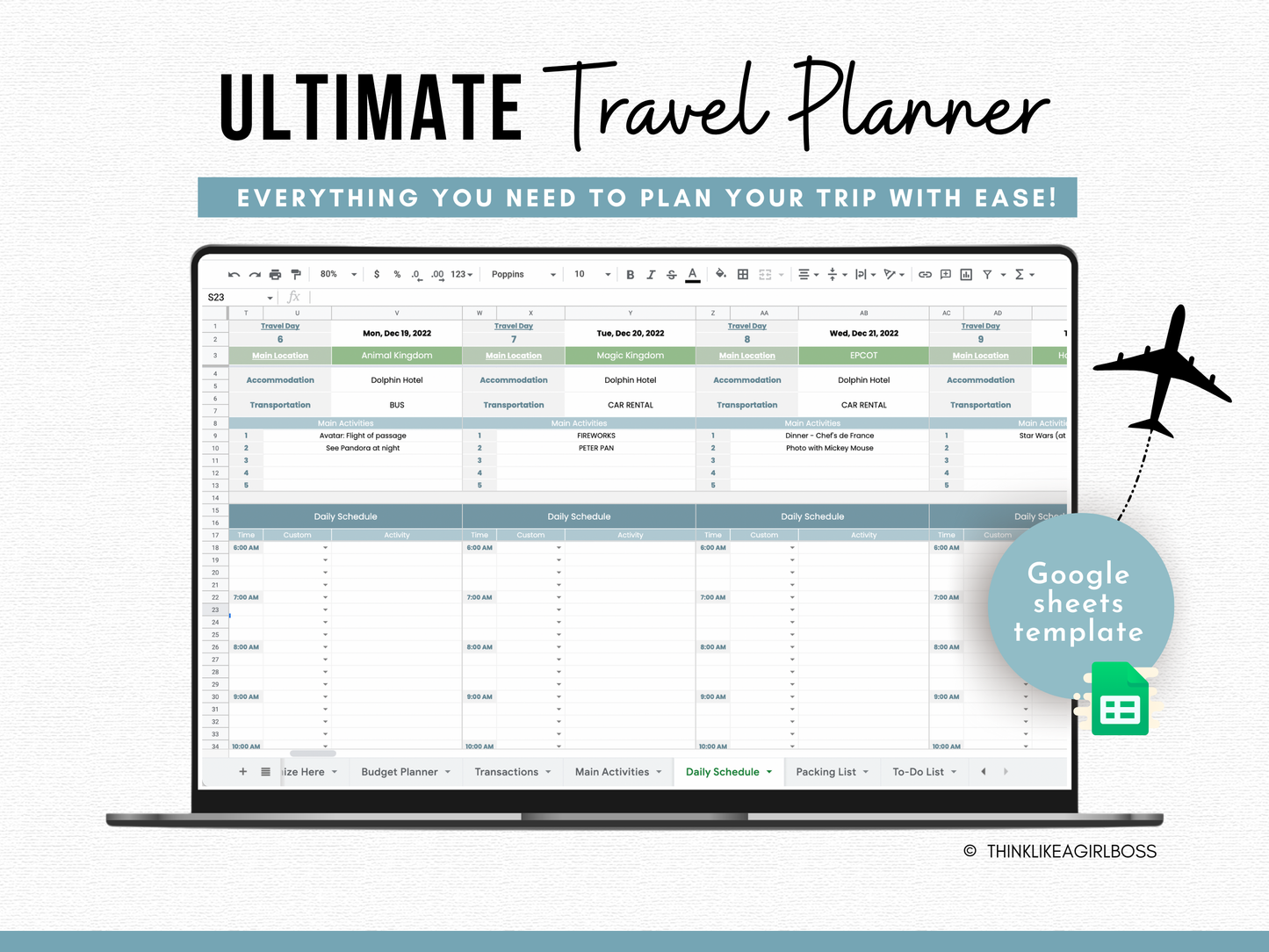 Ultimate Travel Planner - V1 Blue