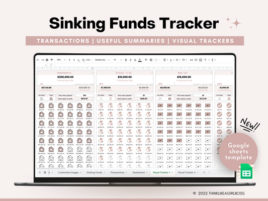 Sinking Funds Spreadsheet - V1 Pink