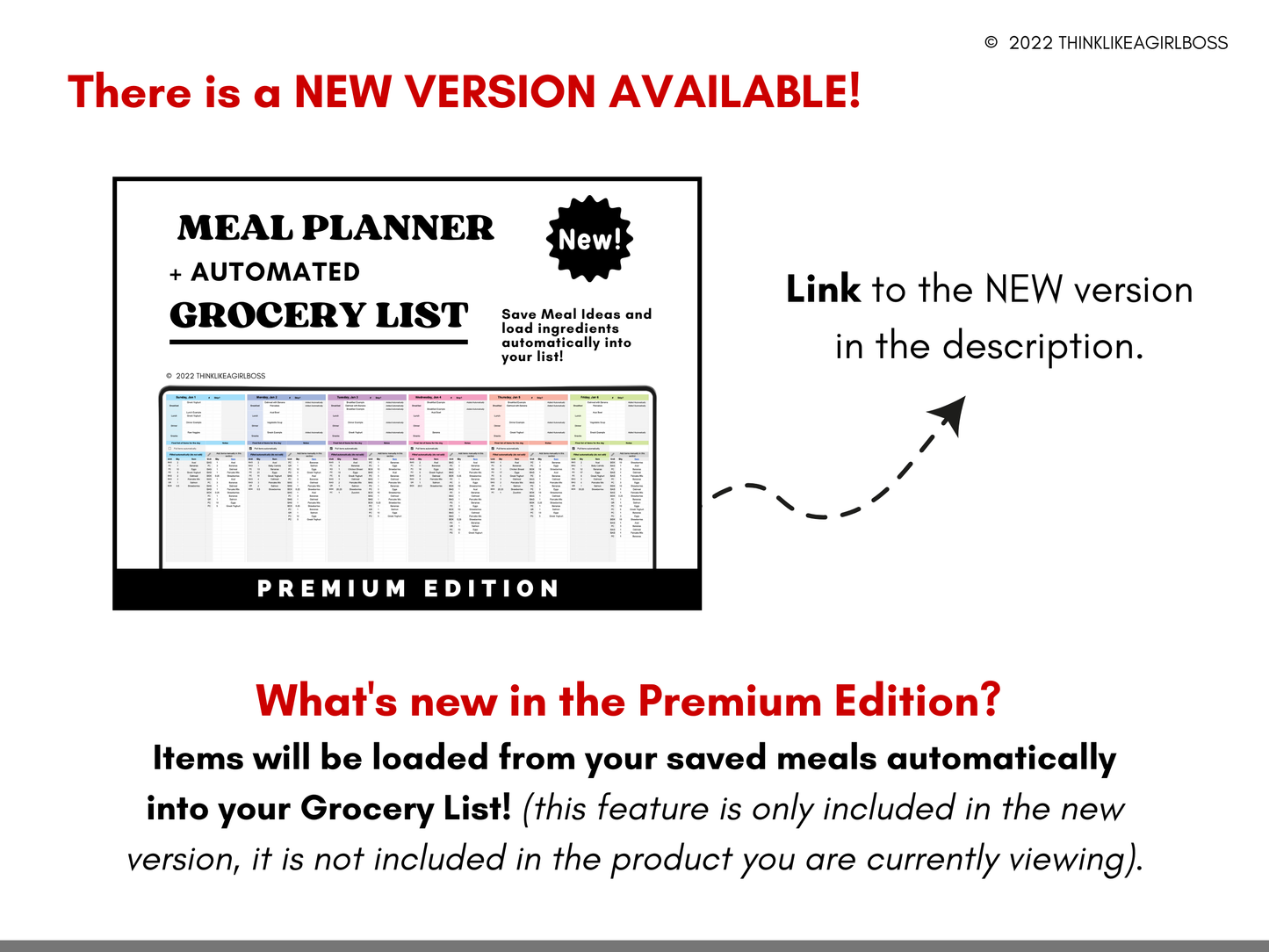 Meal Planner - V2 Extended Version