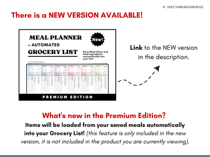 Meal Planner - V2 Extended Version