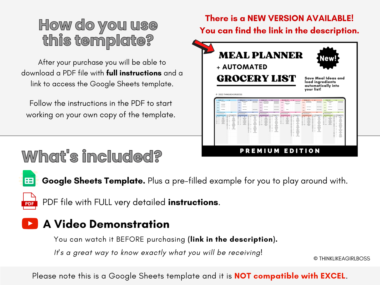 Meal Planner - V2 Extended Version