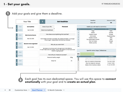 The Ultimate Goal Planner - V1 Blue