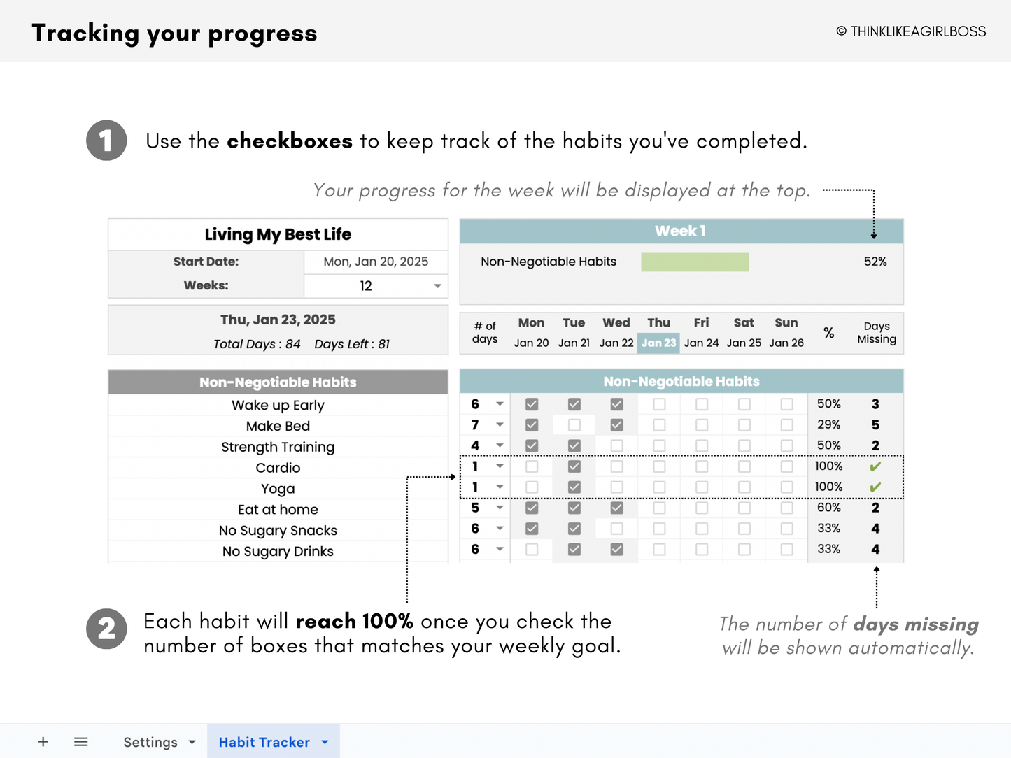 The Ultimate 12 Week Habit Tracker - V1