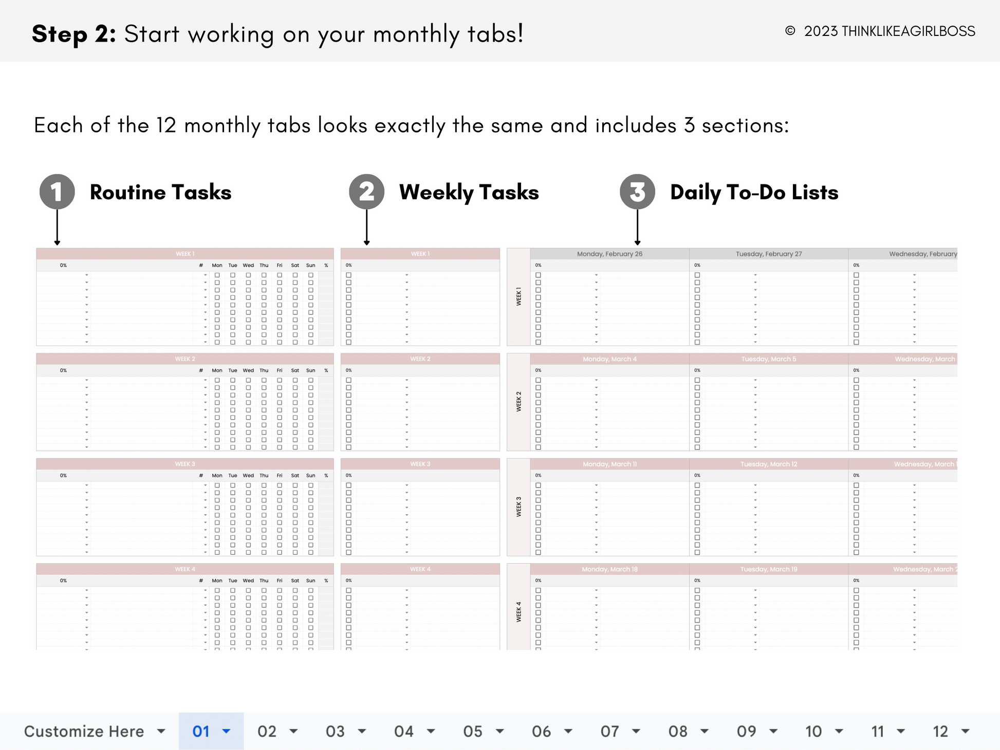 12 Month Calendar To-Do List - V1 Pink – Think Like A Girl Boss 12-month-calendar-to-do-list-v1-pink-think-like-a-girl-boss