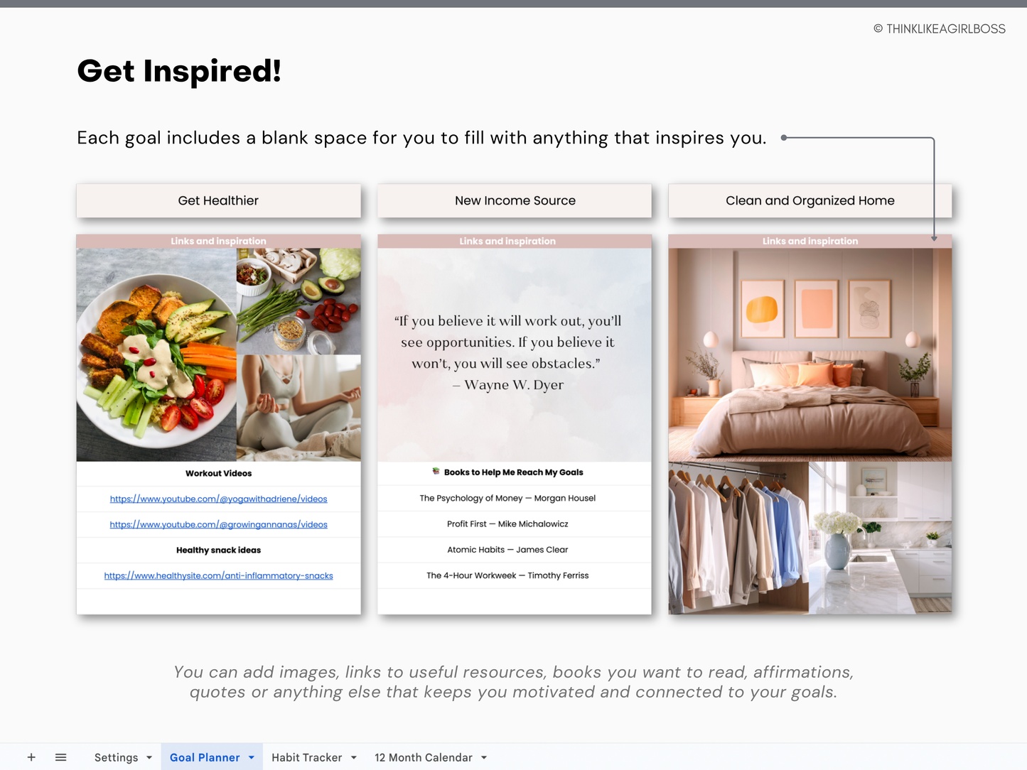 Goal Planner & Habit Tracker - V1 Pink
