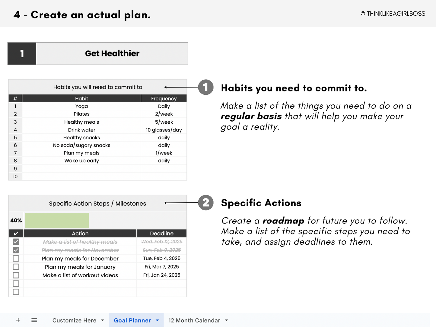 The Ultimate Goal Planner - V1 Black & White