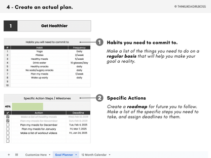 The Ultimate Goal Planner - V1 Black & White