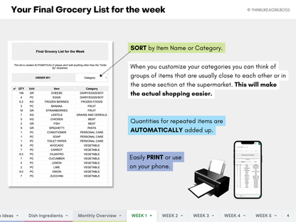 Meal Planner - V2 Extended Version