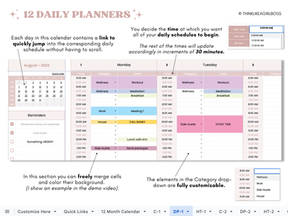 Digital Annual Planner - V1 Pink