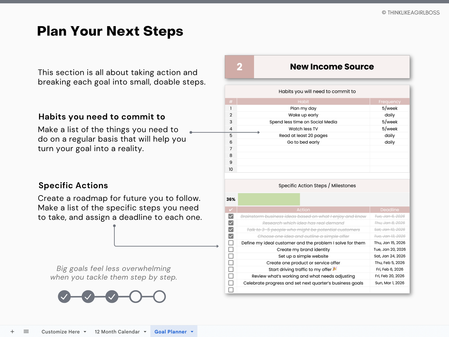 The Ultimate Goal Planner - V1 Pink