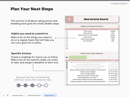 The Ultimate Goal Planner - V1 Pink