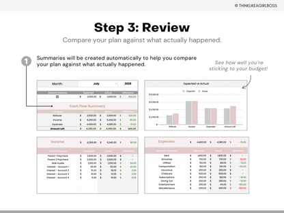 Simple Income and Expense Tracker - Pink - V1