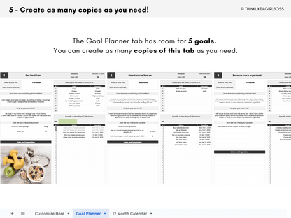 The Ultimate Goal Planner - V1 Black & White