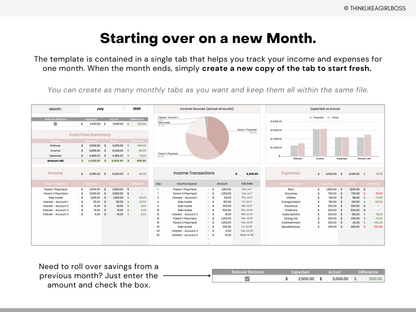 Simple Income and Expense Tracker - Pink - V1