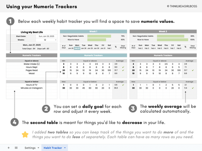 The Ultimate 12 Week Habit Tracker - V1