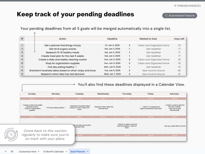 The Ultimate Goal Planner - V1 Pink