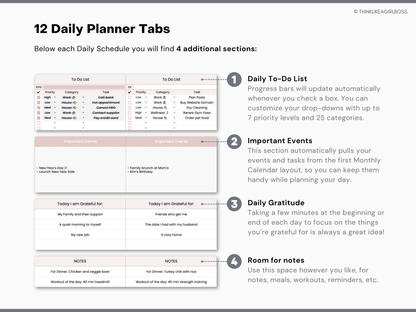 Digital Annual Planner - V1 Pink