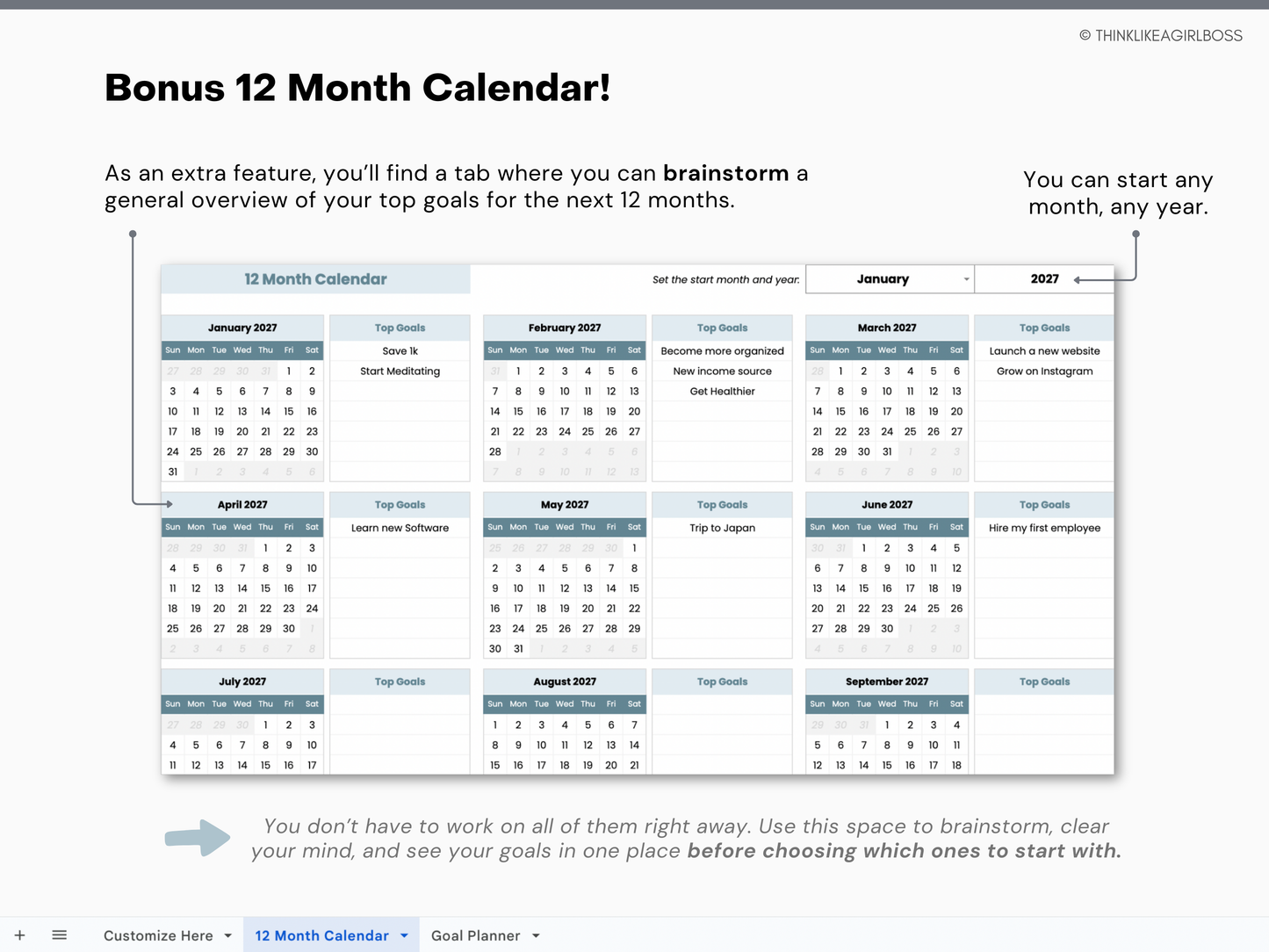 The Ultimate Goal Planner - V1 Blue