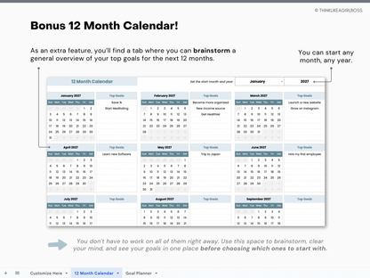 The Ultimate Goal Planner - V1 Blue