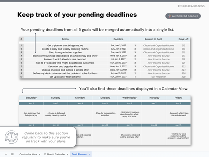The Ultimate Goal Planner - V1 Blue