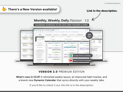 Monthly Planner - V1 Black & White
