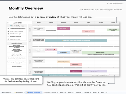 Monthly Planner - V2 BW - Premium Edition