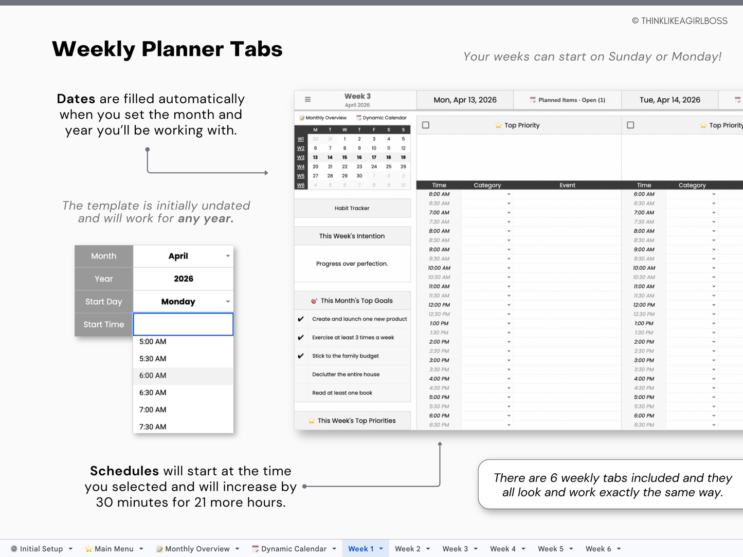 Monthly Planner - V2 BW - Premium Edition