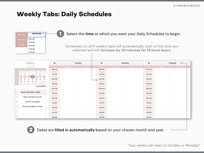 Monthly Planner - V1 Pink