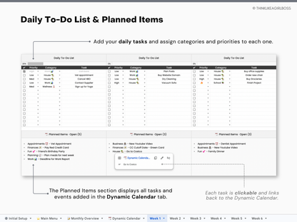 Monthly Planner - V2 BW - Premium Edition