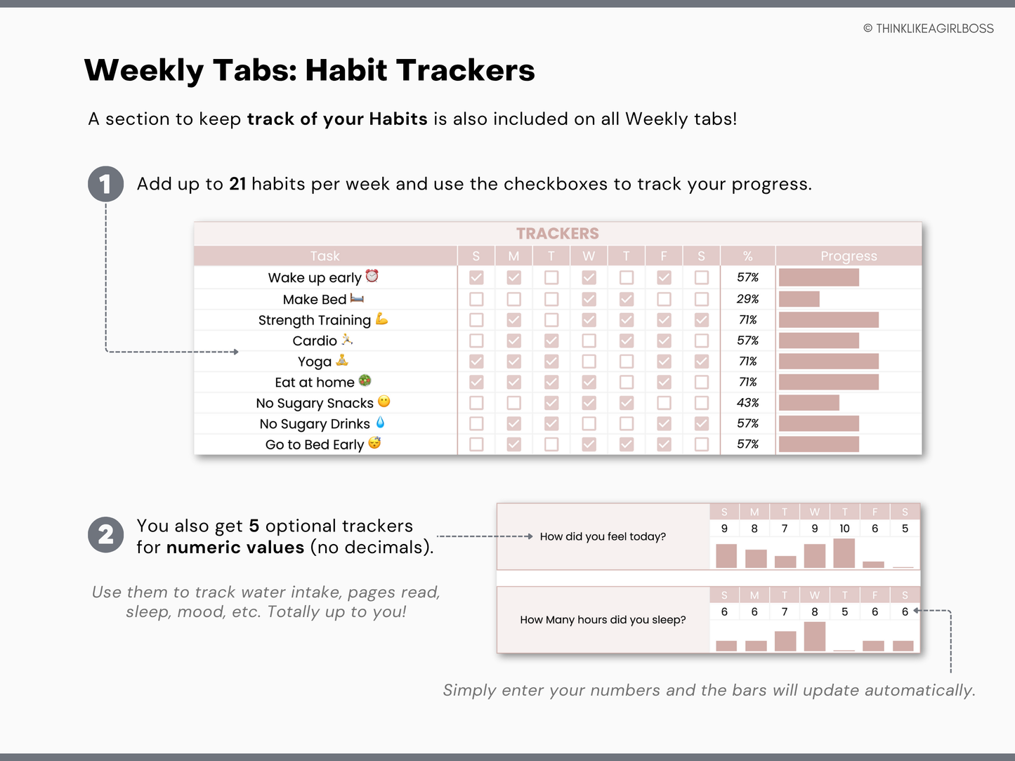 Monthly Planner - V1 Pink
