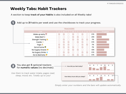 Monthly Planner - V1 Pink