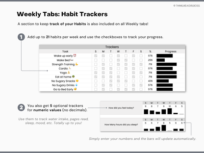 Monthly Planner - V1 Black & White