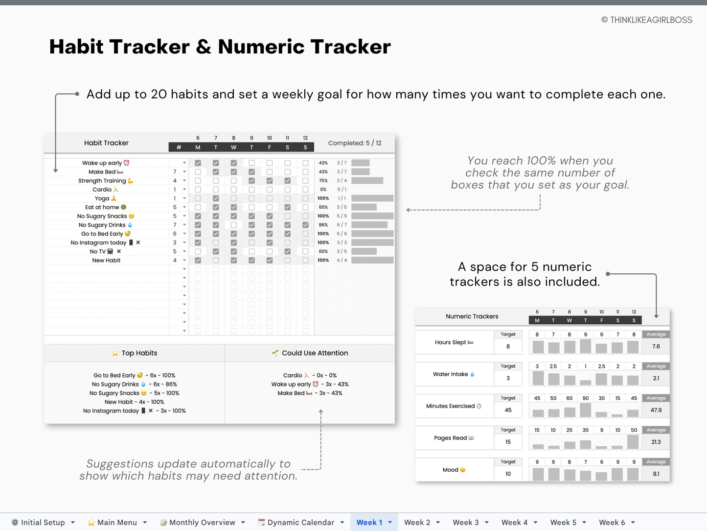 Monthly Planner - V2 BW - Premium Edition