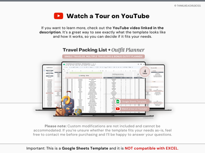 Travel Packing List & Outfit Planner - V1