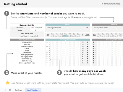 The Ultimate 12 Week Habit Tracker - V1