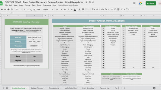 Ultimate Travel Planner - V1 Blue