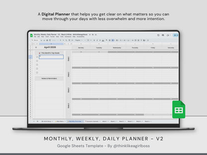 Monthly Planner - V2 BW - Premium Edition