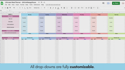Meal Planner - V2 Extended Version