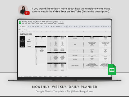 Monthly Planner - V1 Black & White