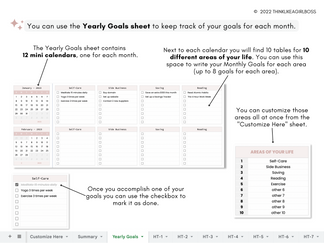 Habit Tracker - 12 Months - V2 Pink – Think Like A Girl Boss